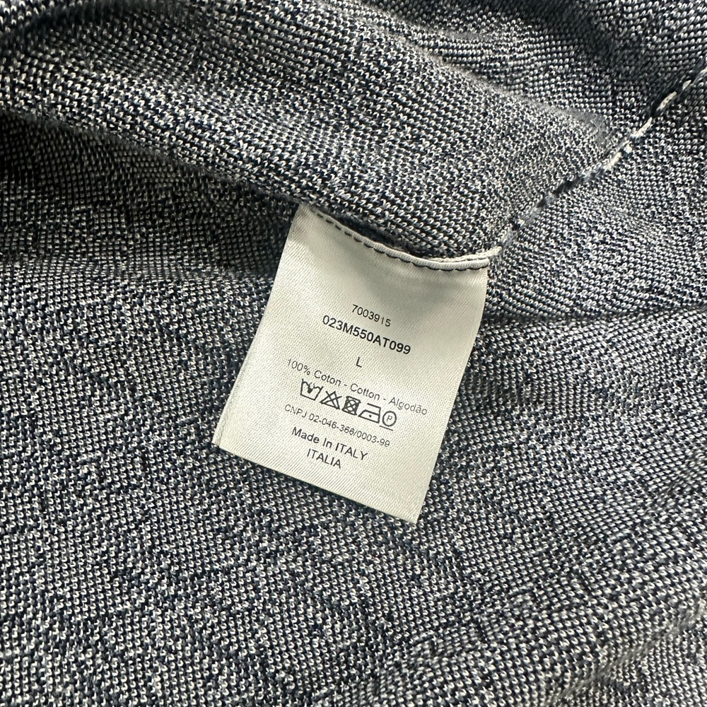 Dior Oblique Overshirt Navy Blue Cotton Jacquard - Picture 6 of 9